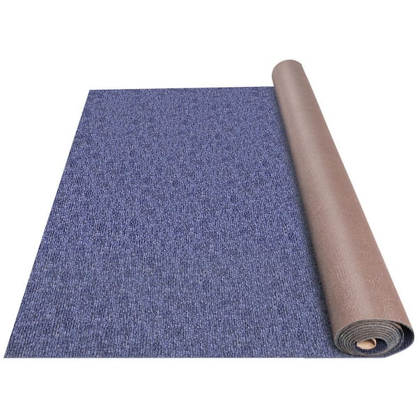 Deep Back Blue 6 ft. x 52 ft. Waterproof Indoor/Outdoor Area Rug