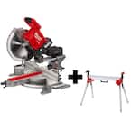 M18 FUEL 18-Volt Lithium-Ion Brushless Cordless 12 in. Dual Bevel Sliding Compound Miter Saw Kit with Stand and Battery