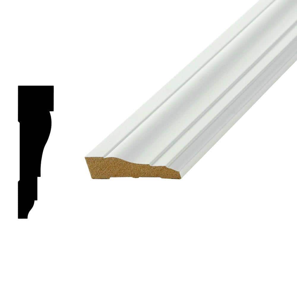ARAUCO WM 361 9/16 in. x 2-1/2 in. x 168 in. MDF Primed Casing Pro Pack ...