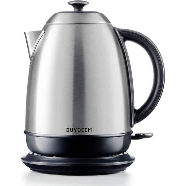 BUYDEEM 1.7 L Stainless Steel Cordless Electric Tea Kettle with Swivel Base  K640 SS - The Home Depot