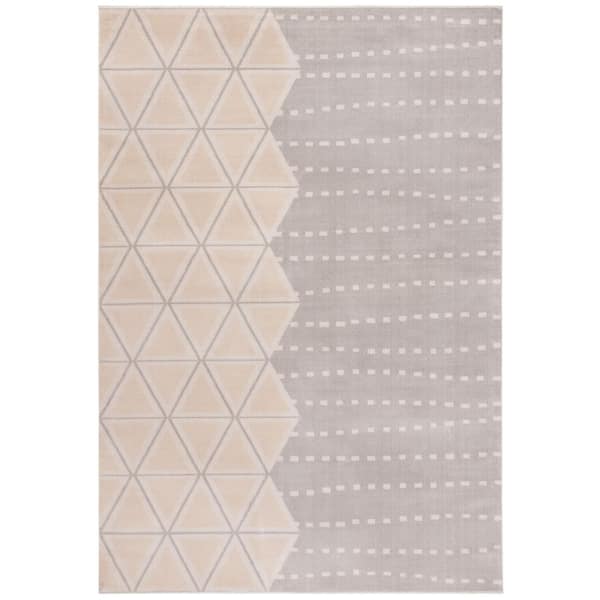 Orwell 2 ft. x 3 ft. Gray/Ivory Abstract Geometric Area Rug