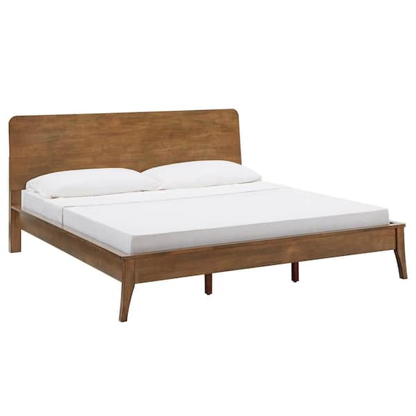 HomeSullivan Oak Finish Wood King Platform Bed