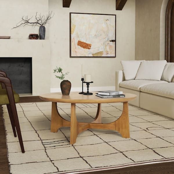 Sasha 40 in. Natural Round Wood Coffee Table
