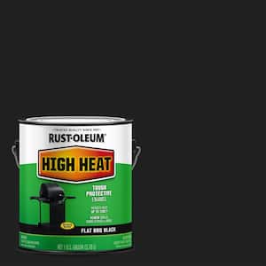 1 gal. High Heat Flat Bar-B-Que Black Enamel Interior/Exterior Paint (2-Pack)