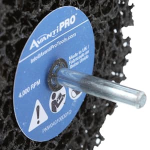 4 in. x 1 in. Non-Woven Drill Mount Quick-Strip Disc