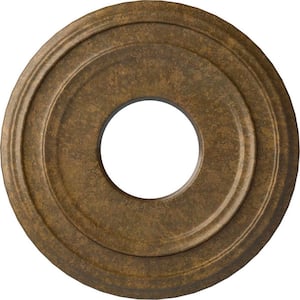 1-1/8 in. x 12-3/8 in. x 12-3/8 in. Polyurethane Classic Ceiling Medallion, Rubbed Bronze