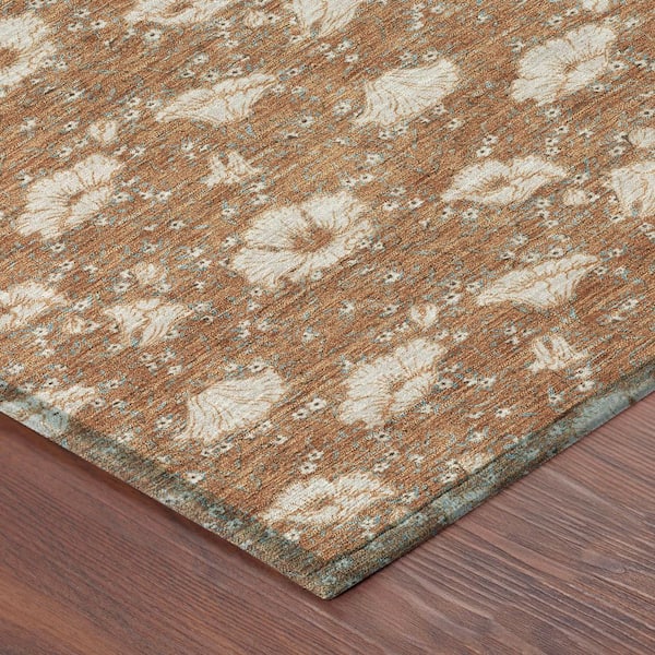 Chantille Machine Washable Indoor/Outdoor Abstract ACN2792 Rust 9 ft. x 12 ft. Area Rug