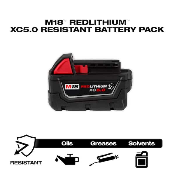 Milwaukee - M18 FUEL ONE-KEY 18V Lithium-Ion Brushless Cordless 3/4 in. Impact Wrench w Friction Ring w/5.0 ah Resistant Battery