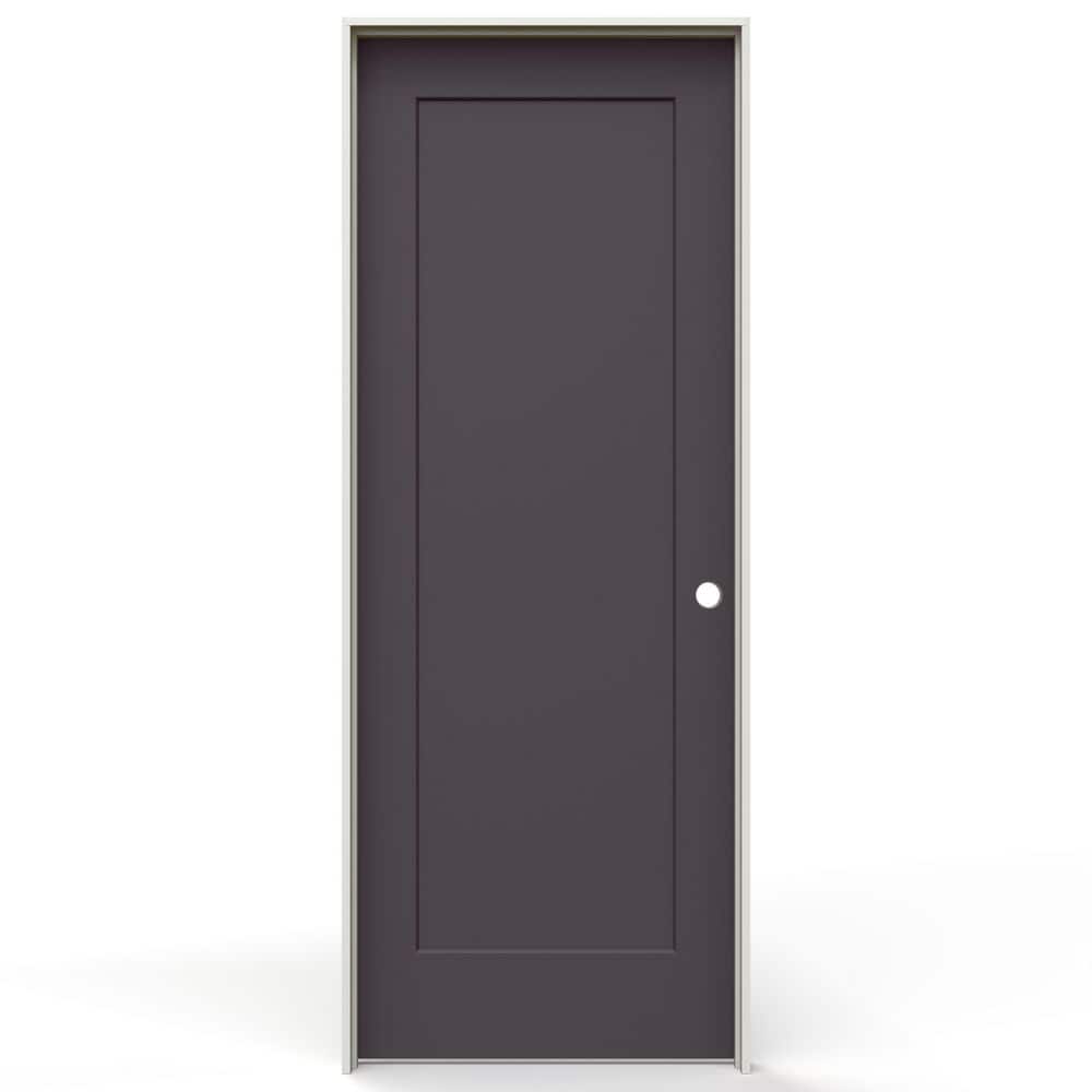 30 in. x 80 in. Madison 1 Panel Left-Handed Solid Core Fresh Fig Molded Composite Single Prehung Interior Door price history on PriceWatchPro
