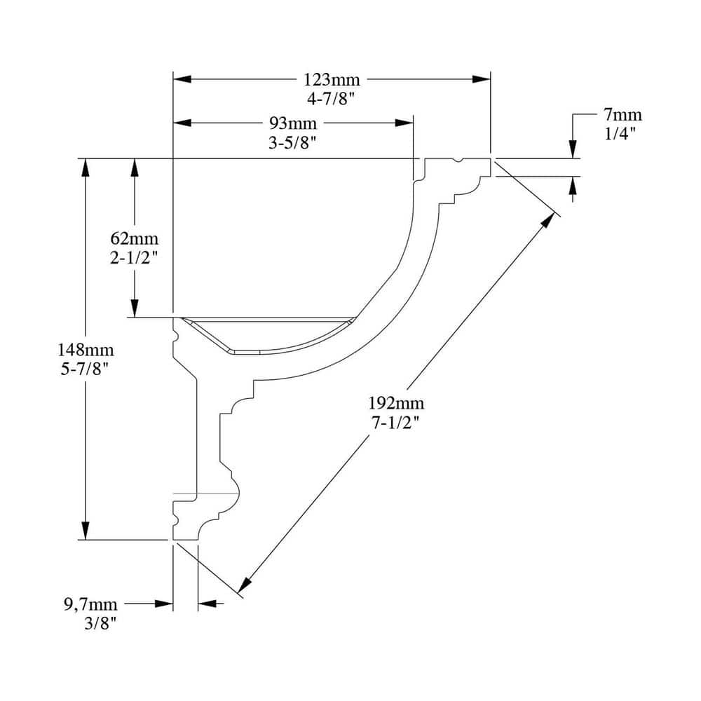 Primed White Polyurethane Crown Moulding for Indirect Lighting