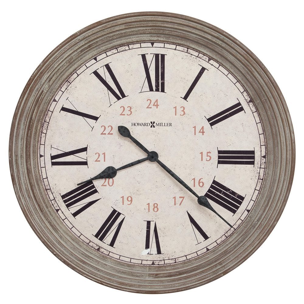 Howard Miller Aged Auburn Wood 24.5 in H Rectangle Indoor Grandfather Wall  Clock with Aged Dial and Arabic Numerals in the Clocks department at