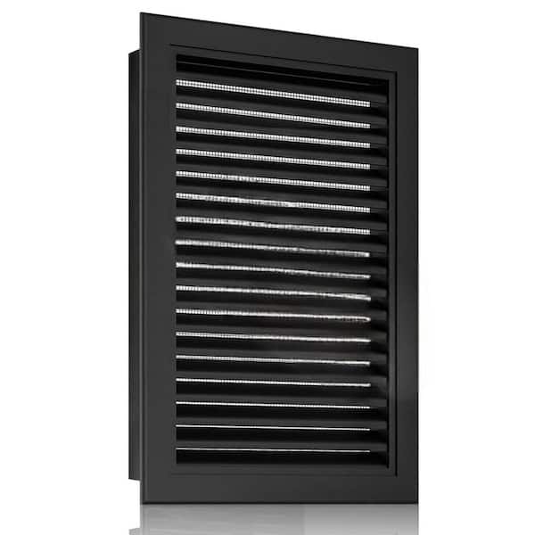 12 x 18 Aluminum Alloy Gable Vent Black Never Rust Temperature Reduction Easy Install Shed Wall Attic