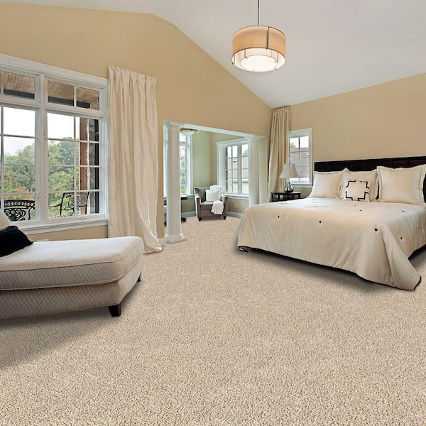 TrafficMaster Whisk and Whimsy I-Stone Work-Gray 25 oz. Polyester