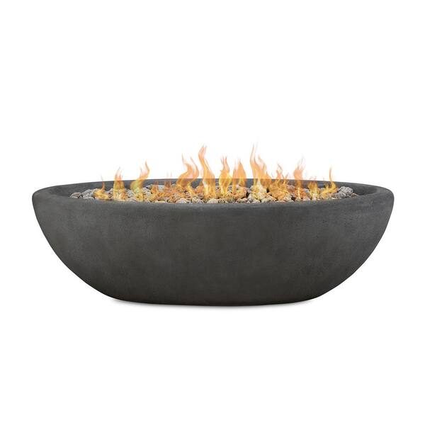 Real Flame Riverside 58 in. W x 32 in. D Outdoor MGO Large Oval Propane ...