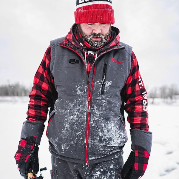 Eskimo Men's Flag Chaser Ice Fishing Vest, Gray, 4X-Large 315230025811 -  The Home Depot
