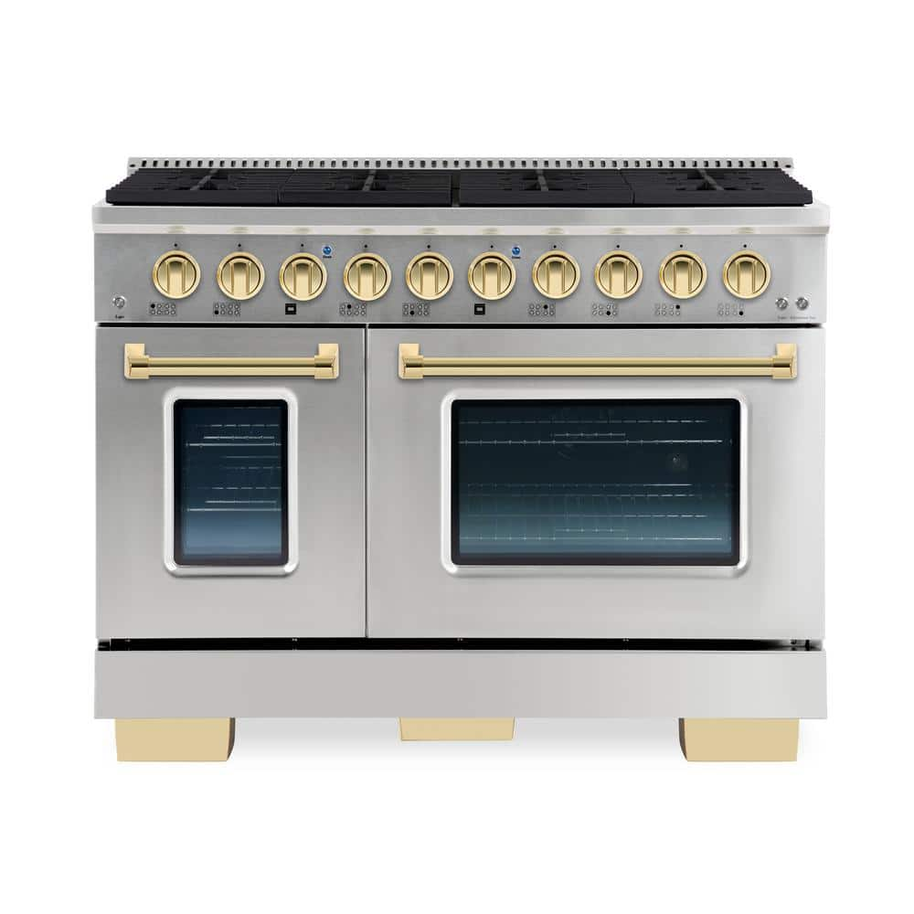 Reviews for Hallman BOLD 48 in. 8 Burner Freestanding Double Oven Dual ...