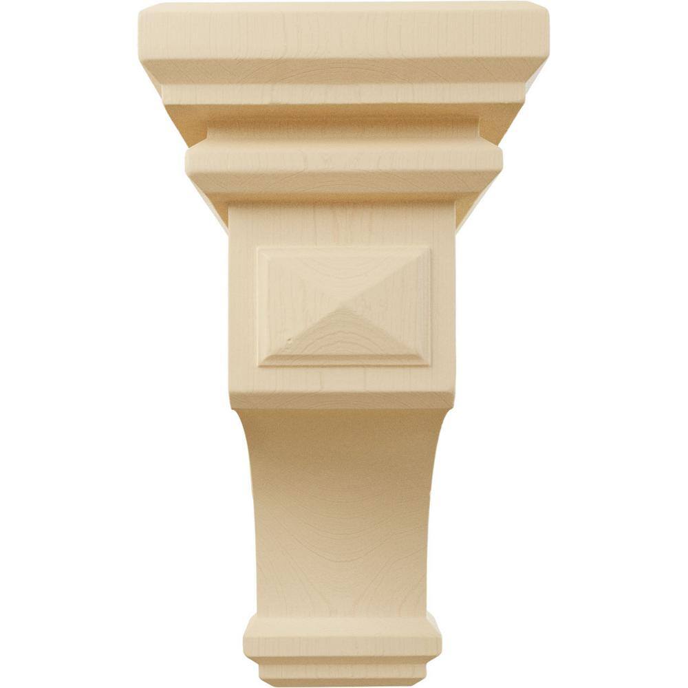 Medium Maple Woodruff Hand-Carved Wood Corbel, 10" Height