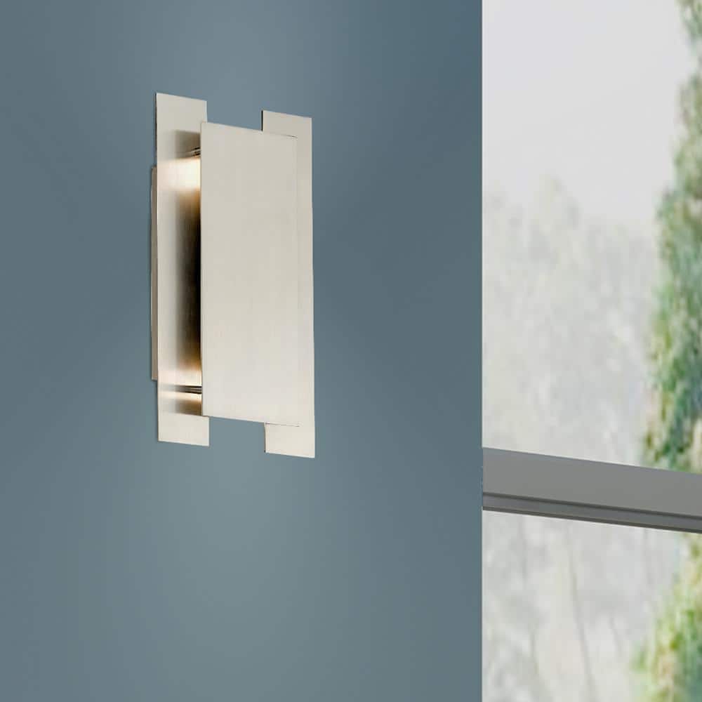 Brushed Nickel 2-Light Vertical/Horizontal Wall Sconce