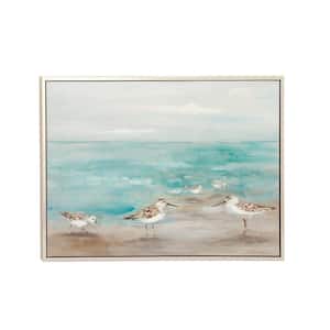 1- Panel Bird Framed Wall Art with Silver Frame 36 in. x 47 in.