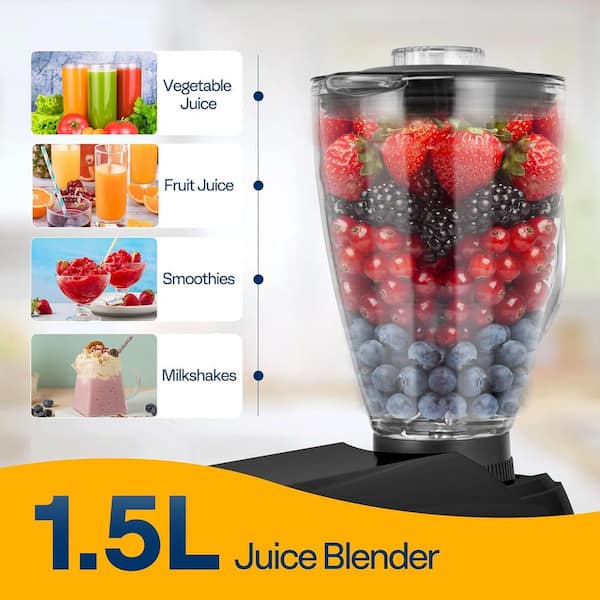 VIVOHOME 6 Qt. 6-Speed Black 3 in 1 Multifunctional Stand