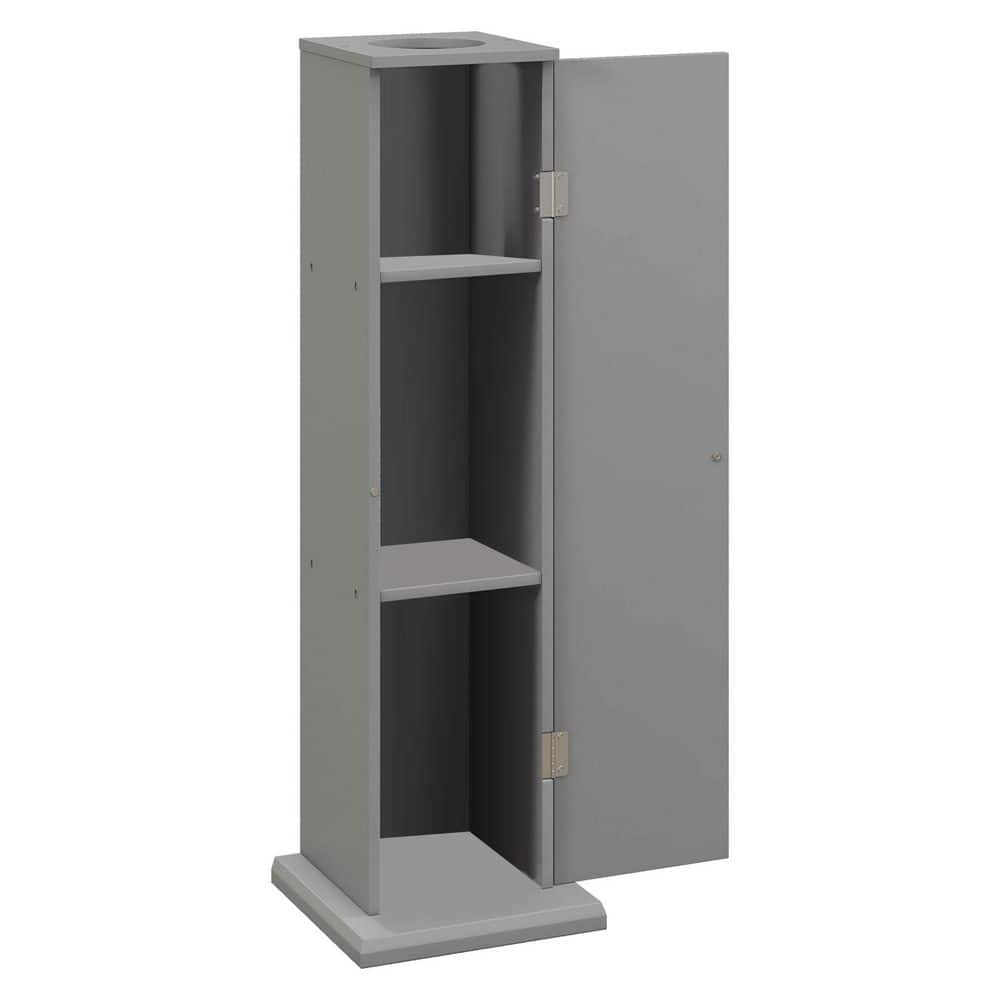 7.7 in. W x 7.7 in. D x 25.6 in. H Gray Linen Cabinet, Toilet Paper Cabinet with Doors and Shelves price history on PriceWatchPro
