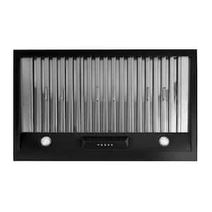 Classic Retro 36 in. 700 CFM Ducted Under Cabinet Range Hood with LED Lighting in Midnight Black