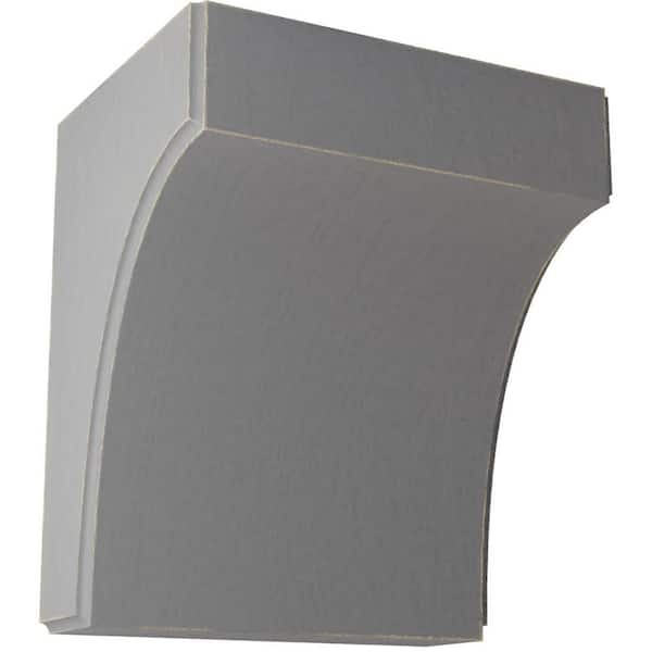 Ekena Millwork 5-1/4 in. x 6 in. x 4 in. Pebble Grey Clarksville Wood Vintage Decor Bracket