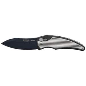 Sizzle 2.75 in. Carbonitride Titanium Drop Point Straight Edge Folding Knife with Aluminum Accents Handle, Robo Lock