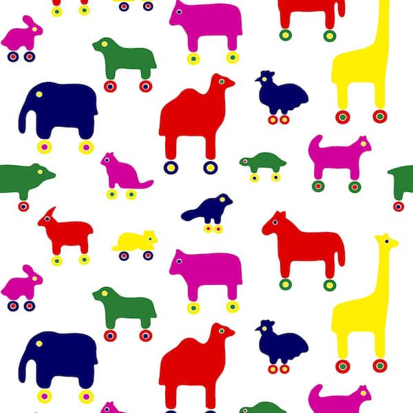 MARIMEKKO Multi-Colored Rulla Peel & Stick Wallpaper Sample