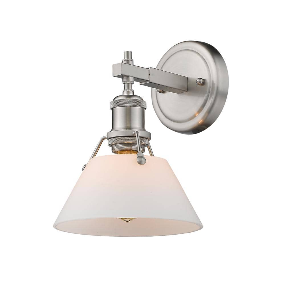 Transitional Silver Vintage Vanity Wall Sconce with Clear Glass