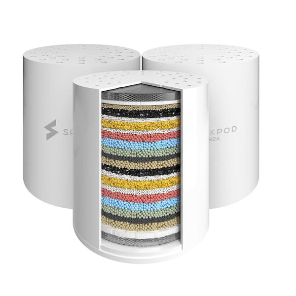 23-Stages Shower Filter Cartridge Suitable for People with Sensitive and Dry Skin 3-Pack
