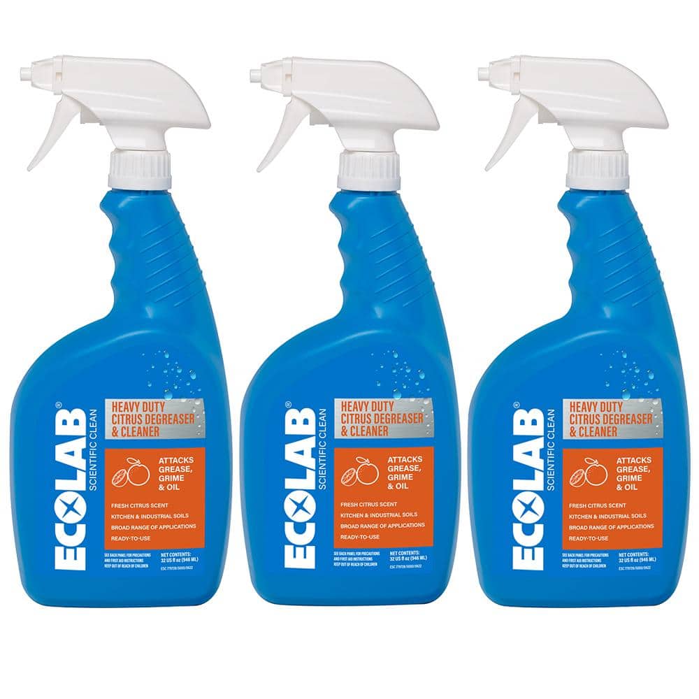 ECOLAB 32 fl. oz. Heavy-Duty Citrus Degreaser and Cleaner (3-Pack)  7700444C3 The Home Depot