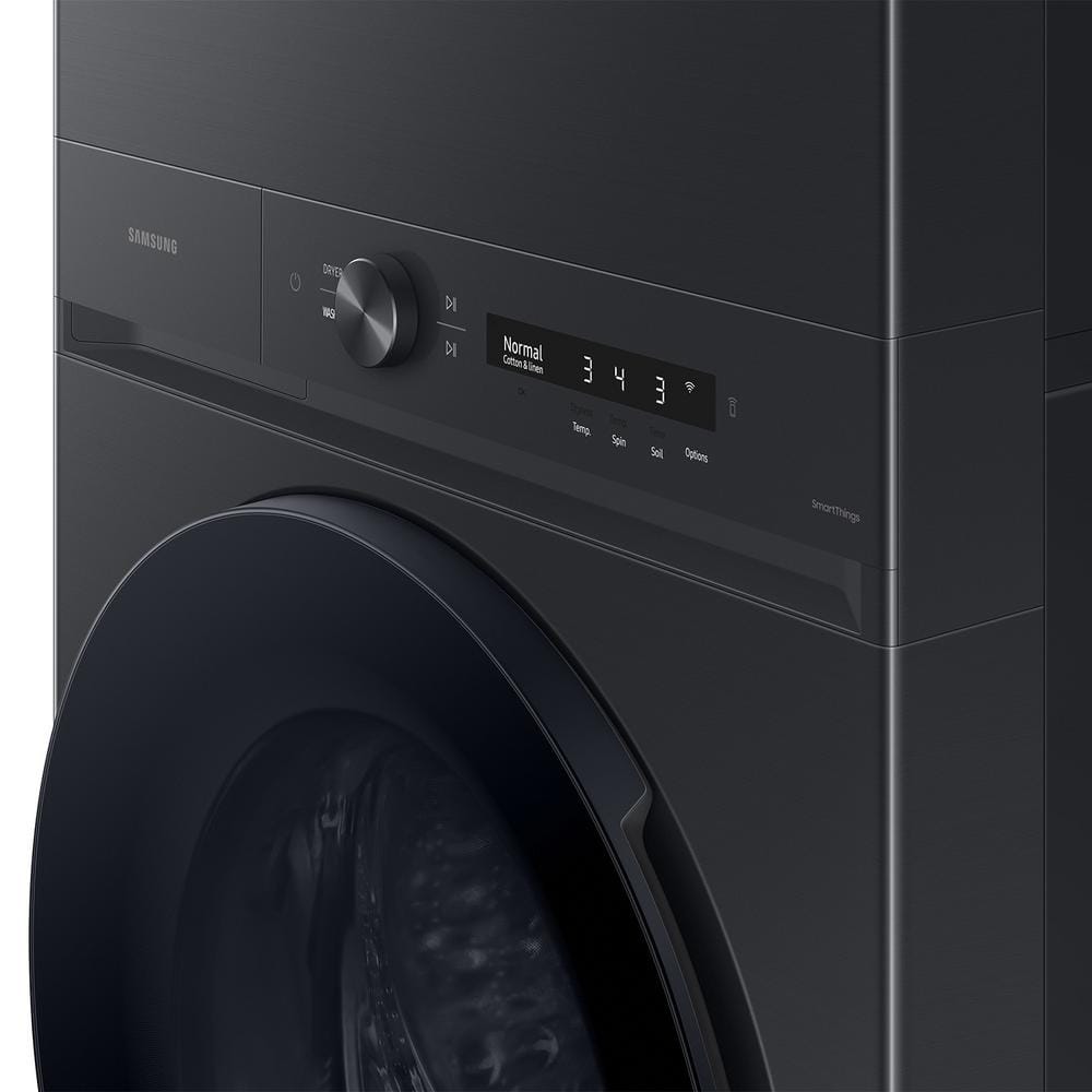 Brushed Black 4.6 cu. ft. Electric Washer and 7.6 cu. ft. Dryer Set