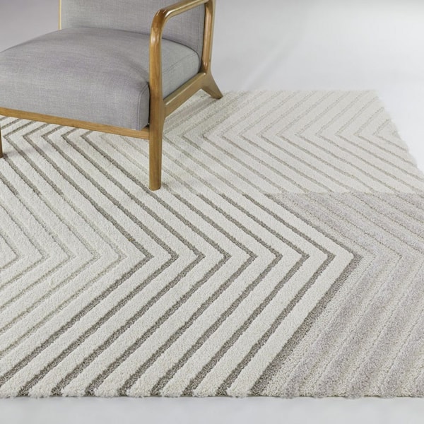 Pieter Cream 5 ft. 3 in. x 7 ft. Striped Area Rug