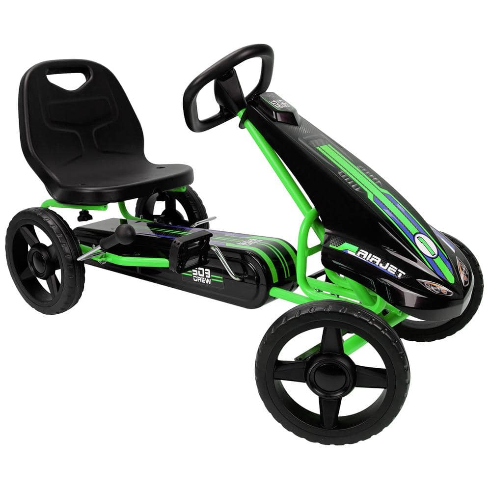 509 Crew Air Jet Pedal Go Kart with Sporty Graphics, Green