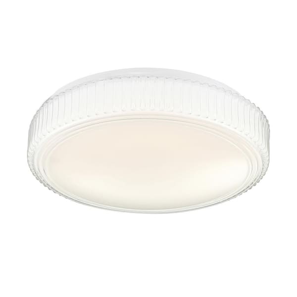 14 in. Voice Controlled Colors White Smart Selectable CCT LED Ceiling Light Flush Mount