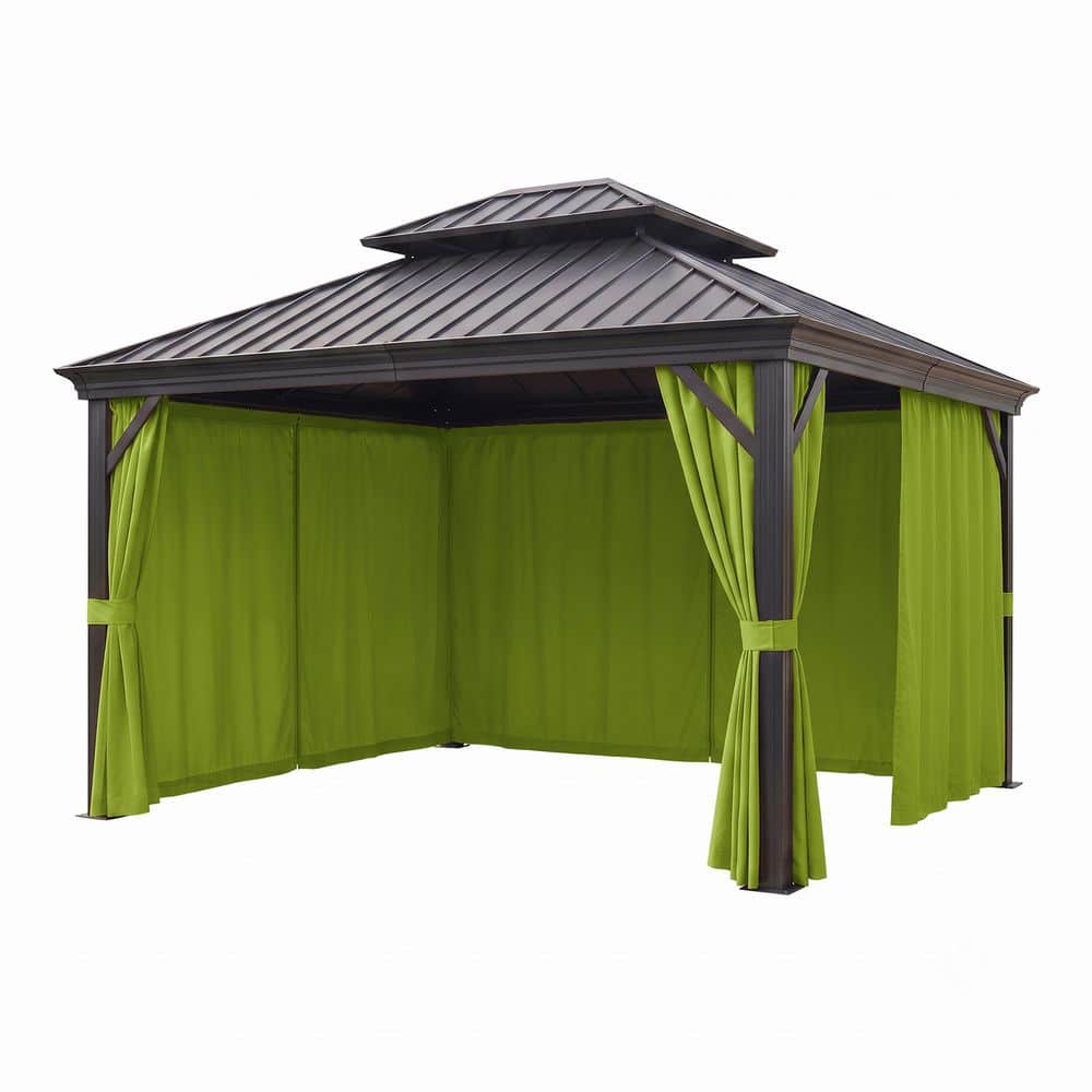 Kimunuk 12 ft. x 12 ft. Universal Outdoor Privacy Curtains, Gazebo