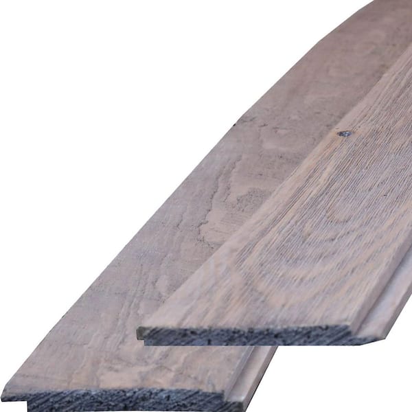 Ekena Millwork 3/4 in. x 6-1/4 in. x 96 in. White Wash Barnwood Barntique Gaynes Ship Lap Wall Panels
