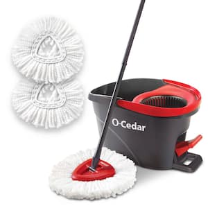 EasyWring Microfiber Spin Mop with Bucket System and 2 Extra Mop Head Refills