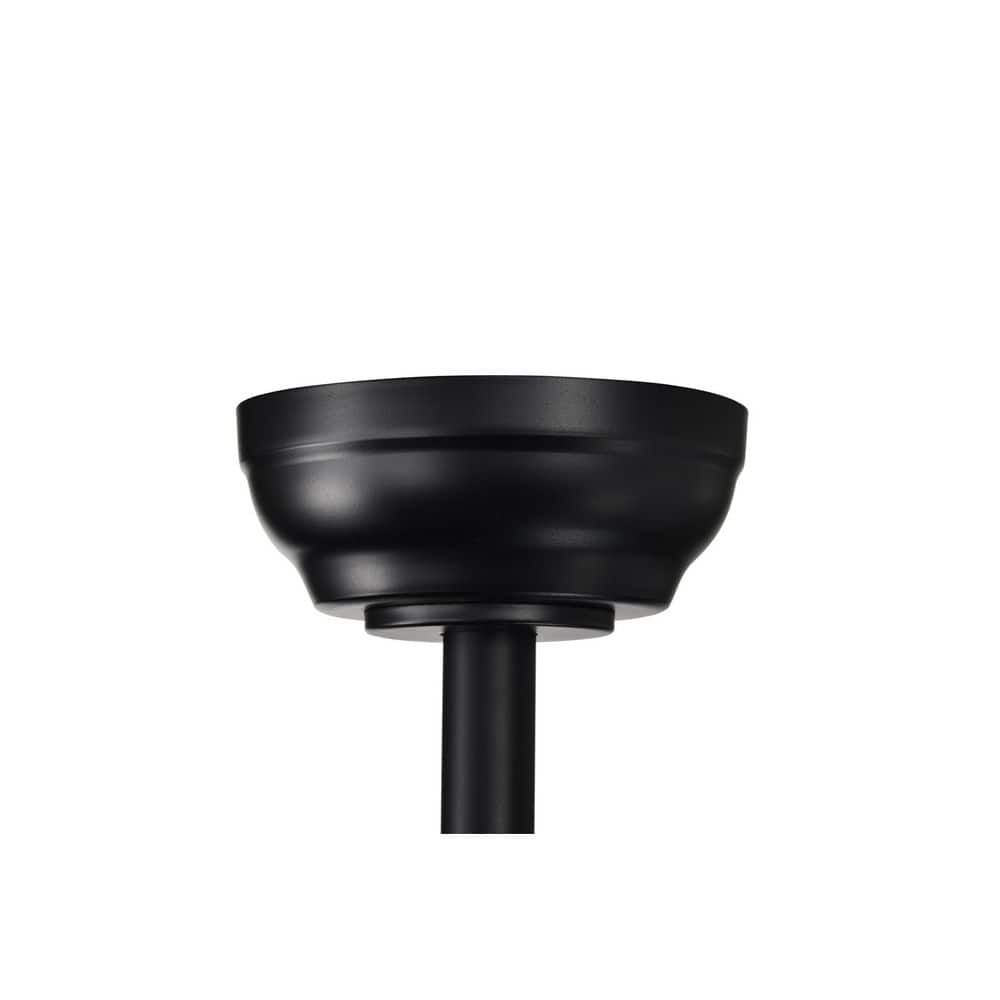 Matte Black 52" Ceiling Fan with Reversible Blades and LED Light