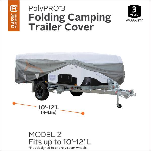 Classic Accessories PolyPro III Folding Camping Trailer Cover 80