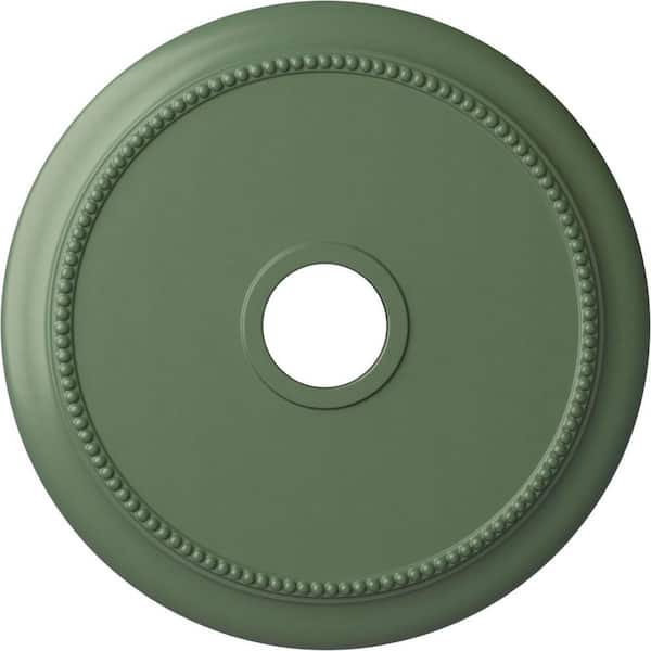 Ekena Millwork 2-1/4" x 24-1/8" x 24-1/8" Polyurethane Crendon Ceiling , Hand-Painted Athenian Green