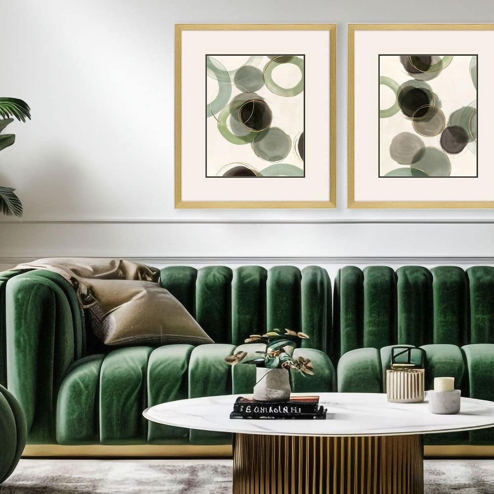 Spectral Green by Hazel J 1 Piece Framed Giclee Abstract Art Print 30 in. x 26 in. price history on PriceWatchPro
