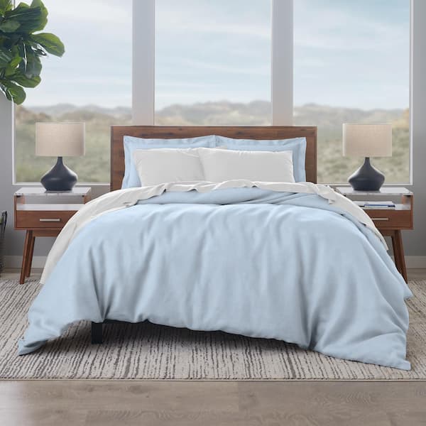 ELLA JAYNE 500 Thread Count Cotton 3-Piece Duvet Cover Set, Ocean, King/Cal King Size