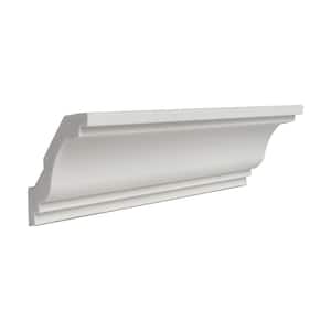 2-1/2 in. x 2-1/2 in. x 6 in. Long Recycled Polystyrene Plain Crown Moulding Sample