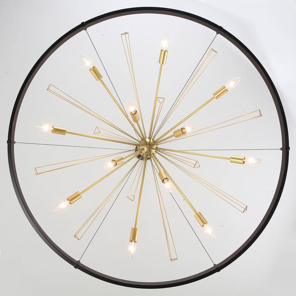 Kinzah 12 - Light Dimmable Wagon Wheel Chandelier