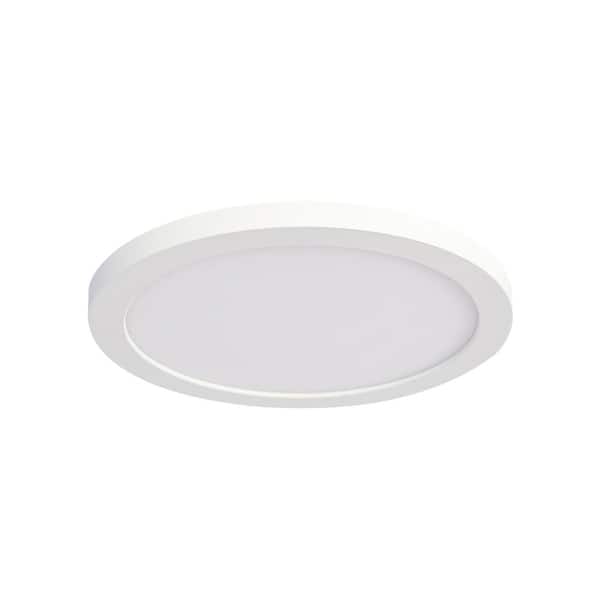 Lecoht 9 in. White Adjustable 2700K-5000K Flush Mount Integrated LED Ceiling Light