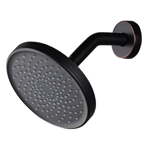 1-Spray Patterns with 1.75 GPM 6 in. Wall Mount Rain Fixed Shower Head in Oil Rubbed Bronze