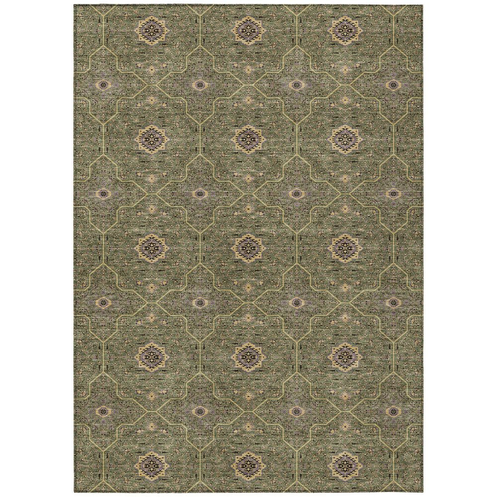 Chantille Machine Washable Indoor/Outdoor Abstract ACN2409 Olive 8 ft. x 10 ft. Area Rug price history on PriceWatchPro
