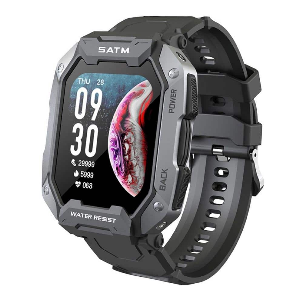Military Tactical Smart Watch with 5ATM Fitness Tracker, Blood Pressure, Heart Rate and Blood Oxygen Monitor in Gray price history on PriceWatchPro